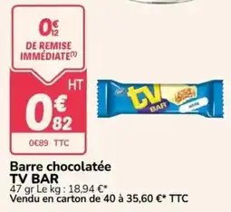 Promocash TV BAR Barre chocolatée offre