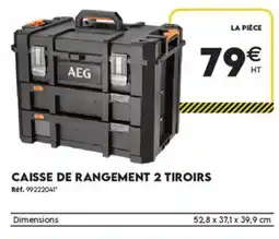 Tout faire matériaux AEG CAISSE DE RANGEMENT 2 TIROIRS offre