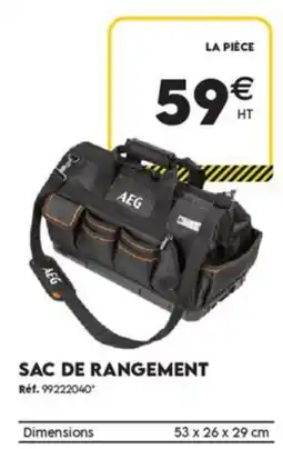 Tout faire matériaux AEG SAC DE RANGEMENT offre