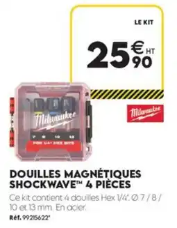 Tout faire matériaux Milwaukee DOUILLES MAGNÉTIQUES SHOCKWAVE™ offre