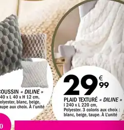 La Foir'Fouille DILINE Plaid texturé offre