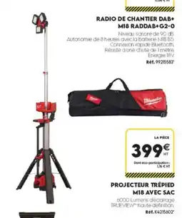 Tout faire matériaux Milwaukee RADIO DE CHANTIER DAB+ M18 RADDAB+G2-0 offre