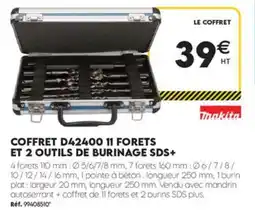 Tout faire matériaux Makita COFFRET D42400 11 FORETS ET 2 OUTILS DE BURINAGE SDS+ offre