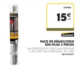 Tout faire matériaux DIAGER PACK DE DÉMOLITION SDS-PLUS 3 PIÈCES offre