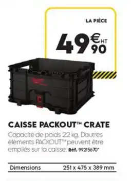Tout faire matériaux PACKOUT CAISSE CRATE offre