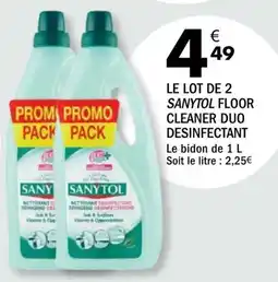 La Foir'Fouille Sanytol floor cleaner duo desinfectant offre