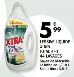 La Foir'Fouille X-tra lessive liquide total 4+1 44 labages offre