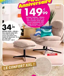 La Foir'Fouille STELAN Fauteuil pivotant offre