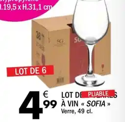 La Foir'Fouille SOFIA Verre à vin offre