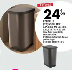 La Foir'Fouille Poubelle rectangulaire a pedale metal offre