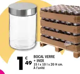 La Foir'Fouille Bocal Verre + Inox offre