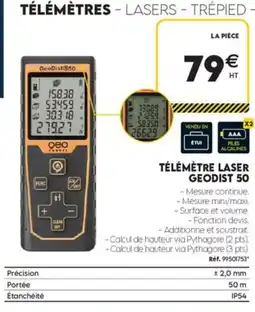 Tout faire matériaux Geo télémètre laser geodist 50 offre