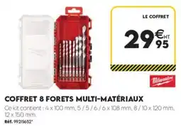 Tout faire matériaux Milwaukee COFFRET 8 FORETS MULTI-MATÉRIAUX offre