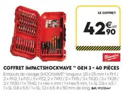 Tout faire matériaux Milwaukee COFFRET IMPACTSHOCKWAVE GEN 3 offre