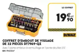 Tout faire matériaux DEWALT COFFRET D'EMBOUT DE VISSAGE offre