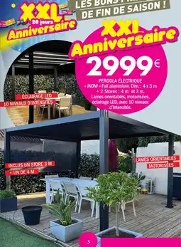 La Foir'Fouille Ikoni pergola électrique offre