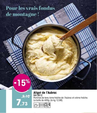 Croque Gel Aligot de l'Aubrac offre