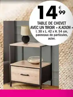 La Foir'Fouille K.koon table de chevet avec un tiroir offre