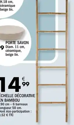 La Foir'Fouille Echelle decorative en bambou offre