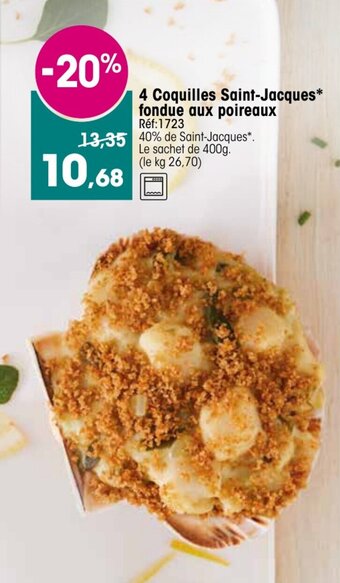 Croque Gel 4 Coquilles Saint-Jacques offre