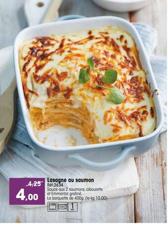 Croque Gel Lasagne Au Saumon offre