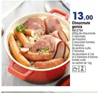 Croque Gel Choucroute Garnie offre