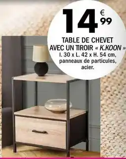 La Foir'Fouille Table de chevet avec un tiroir offre
