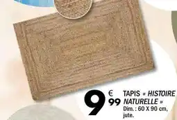 La Foir'Fouille Dim - tapis histoire naturelle offre