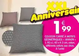 La Foir'Fouille Manon - coussin carré à motifs géométriques offre