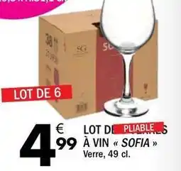 La Foir'Fouille Sofia - lot de pliable a vin offre