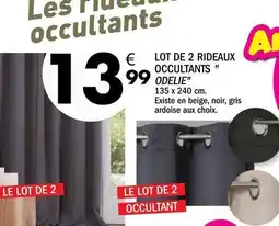 La Foir'Fouille Lot de 2 rideaux occultants odeline offre