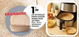 La Foir'Fouille Lot 50 feuilles papier cuisson rondes pour aip offre
