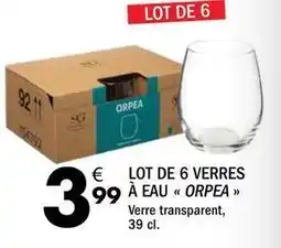 La Foir'Fouille Lot de 6 verres à eau offre