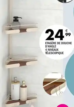 La Foir'Fouille Etagère de douche d'angle 4 niveaux telescopique offre