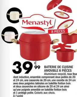 La Foir'Fouille Menastyl - batterie de cuisine amovible 8 pièces offre