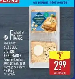 ALDI 2 croque-bistrot 3 fromages offre