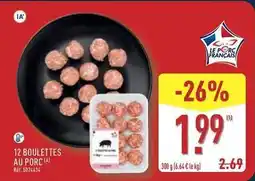 ALDI 12 boulettes au porc offre