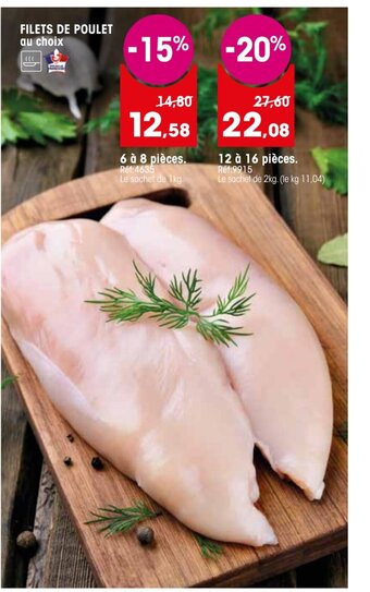 Croque Gel Filets de Poulet offre