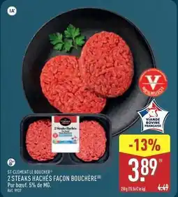 ALDI Steaks haches facon boucher offre