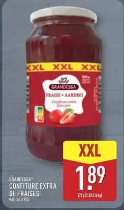 ALDI Confiture extra de fraises offre