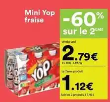 Hmarket Yoplait - mini yop fraise offre