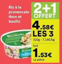 Hmarket Bonduelle - riz à la provencale thon et basilic offre