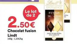 Hmarket Lindt - chocolat fusion offre