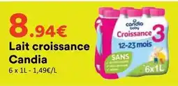 Hmarket Candia - lait croissance offre