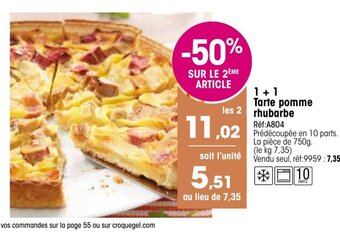 Croque Gel Tarte Pomme Rhubarbe offre