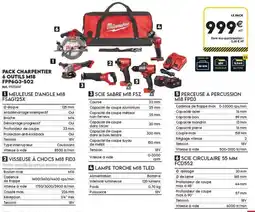 Tout faire matériaux Pack charpentier 6 outils m18 pf965-62 offre