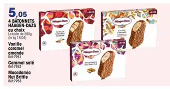 Croque Gel 4 Bâtonnets Häagen-Dazs offre