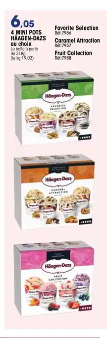 Croque Gel 4 Mini Pots Häagen-Dazs offre