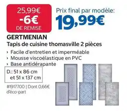Costco Facile - tapis de cuisine thomasville 2 pièces offre