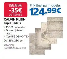 Costco Klein - calvin tapis radius offre